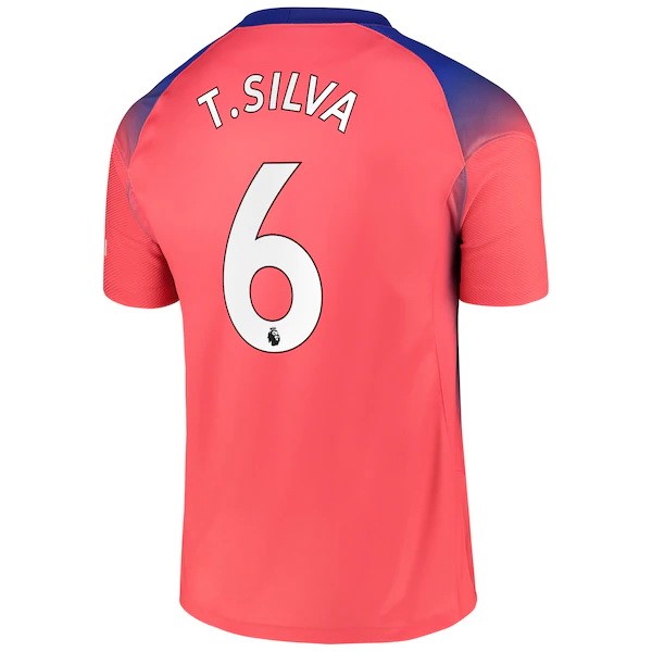 Camiseta Chelsea NO.6 T. Silva 3ª Kit 2020 2021 Naranja